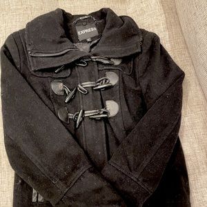 Express XS Military Style Coat Black